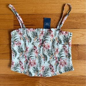 Abercrombie & Fitch Botanical Smocked with Pink & Green